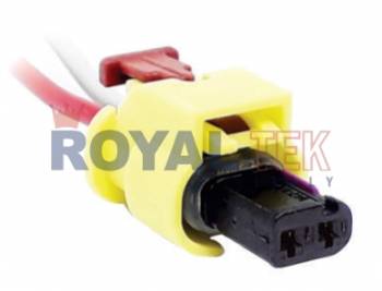 FICHA DE CONEXION ROYALTEK FICHA DE CONEXION ROYALTEK 2 (DOS) VIAS INYECTOR AUDI VOLKSWAGEN GOLF TIGUAN BULBO ACEITE GM CORSA ONIX COBALT SENSOR TEMPERATURA CHEVROLET COBALT - VENTA EN PAQUETES DE 5 UNIDADES ---